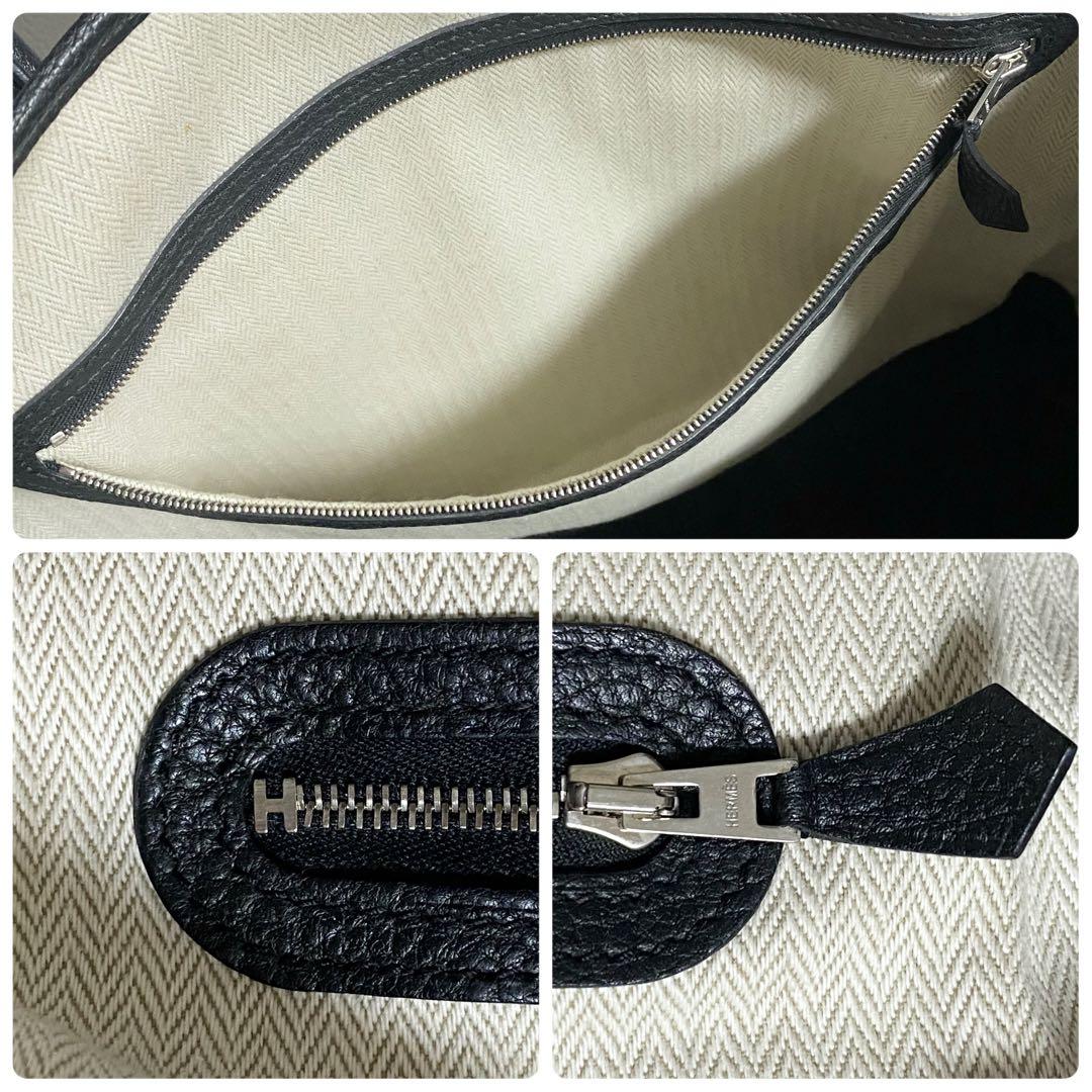 HERMES / ガーデンパーティPM ネゴンダ ブラック □P ハンドバッグ