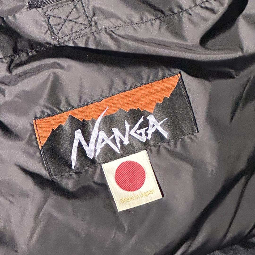 BACK CHANNEL×NANGA HOODED ダウンジャケット ブラック
