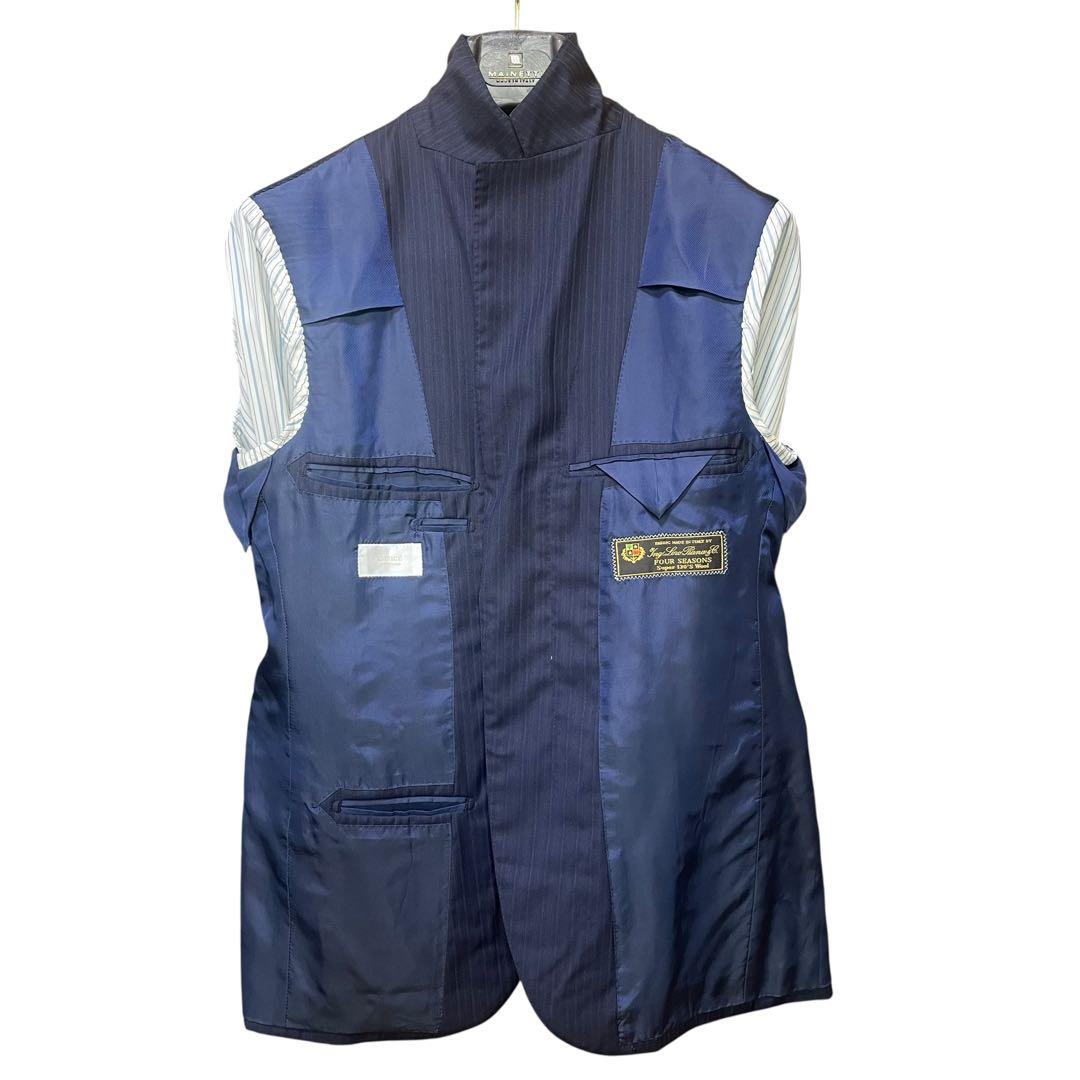 ロロピアーナ Super130s エディフィス ネイビーストライプスーツ 48 ロロピアーナ Super130s エディフィス ネイビーストライプスーツ 48