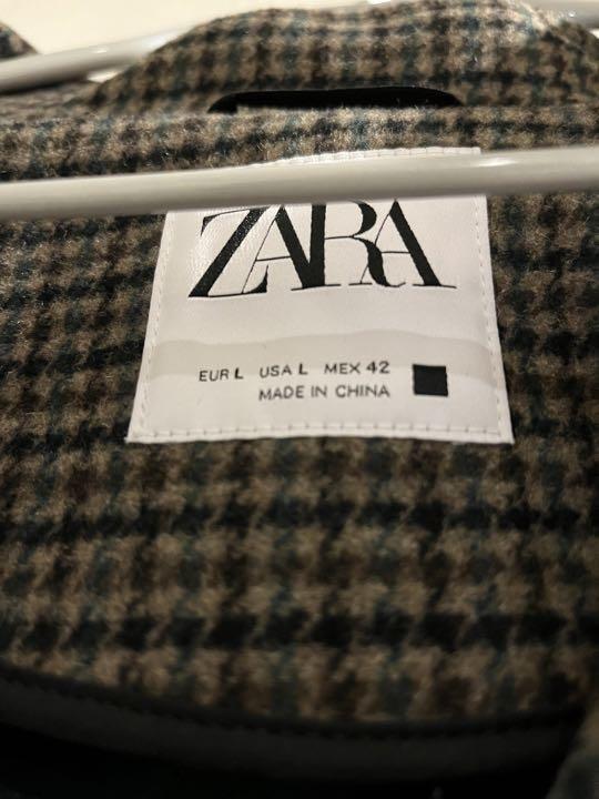 ZARA チェックコートほぼ新品 サイズL