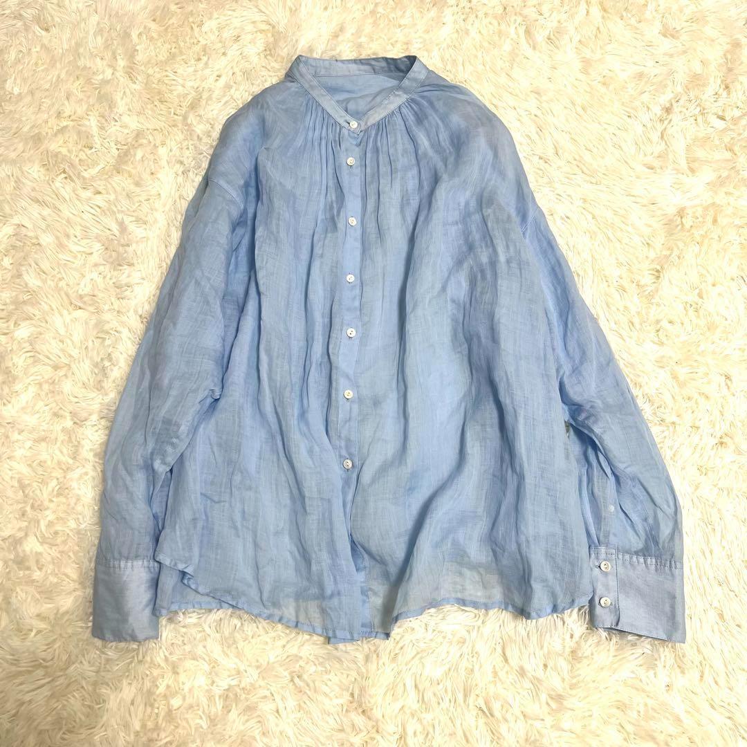 美品✨SLOBE IENA ラミーギャザーシャツ リネンブラウス スローブイエナ