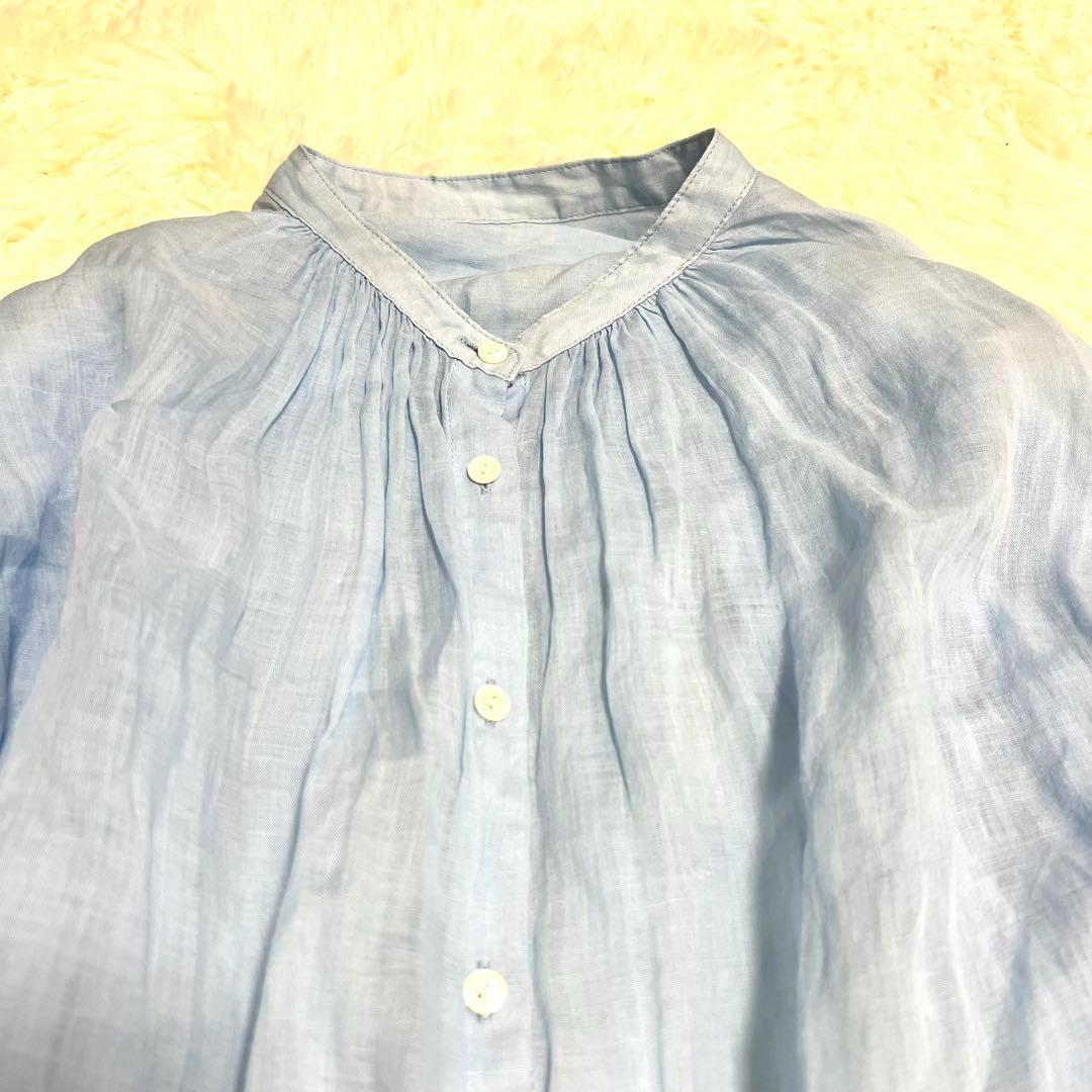 美品✨SLOBE IENA ラミーギャザーシャツ リネンブラウス スローブイエナ