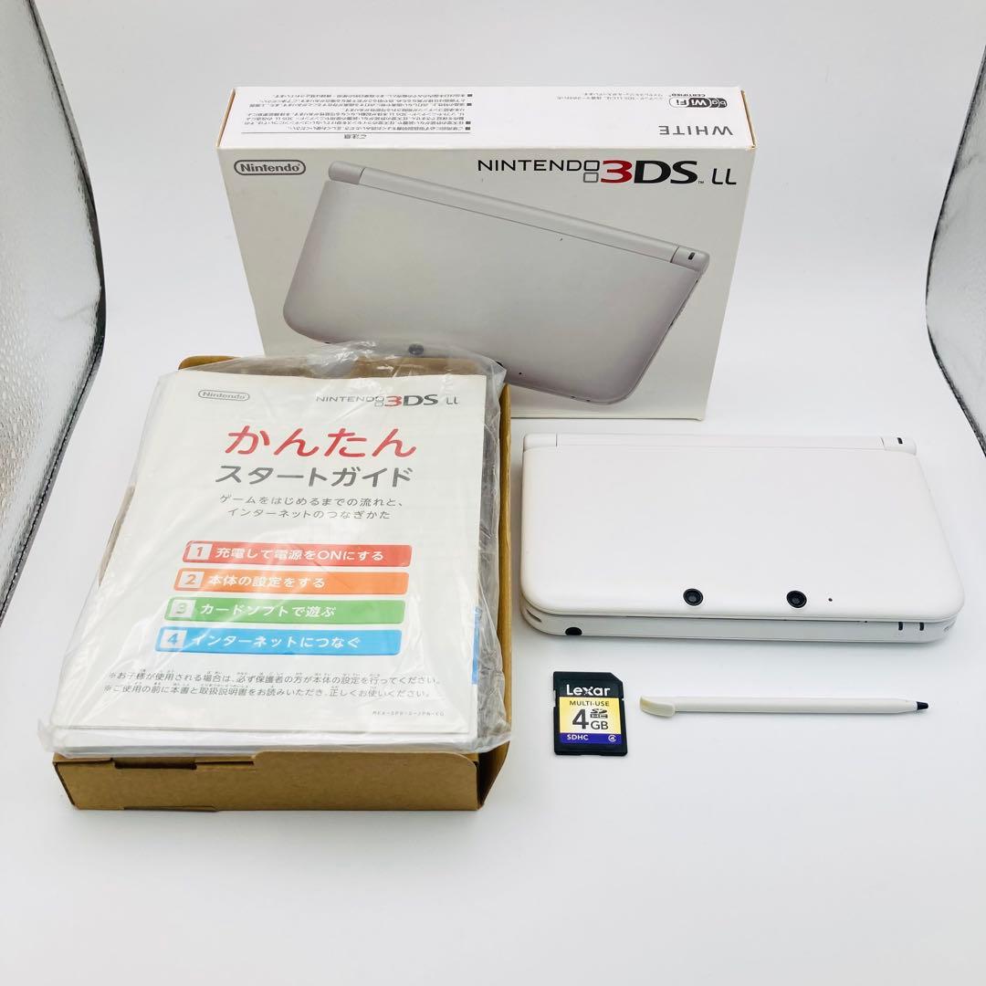 完品 ニンテンドー3dsll ホワイト 本体 外箱 説明書 任天堂Nintendo 3DS