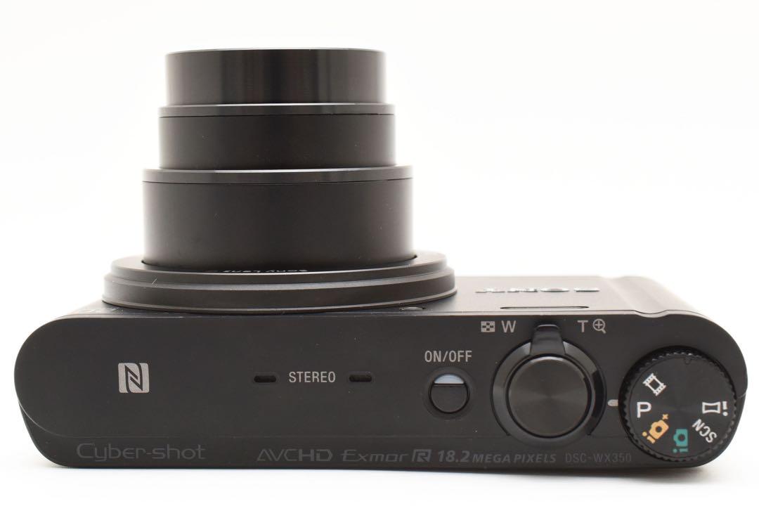 美品　SONY DSC-WX350 ブラック Wi-Fi搭載 デジカメ コンデジ