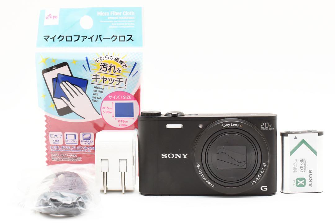 美品　SONY DSC-WX350 ブラック Wi-Fi搭載 デジカメ コンデジ