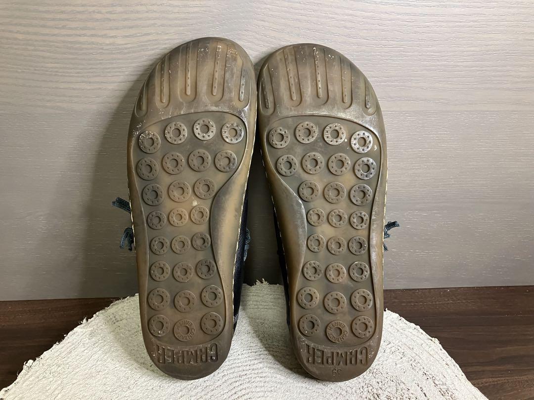 【美品】CAMPER（カンペール）/レザーフラットシューズ　ぺったんこ　24.5