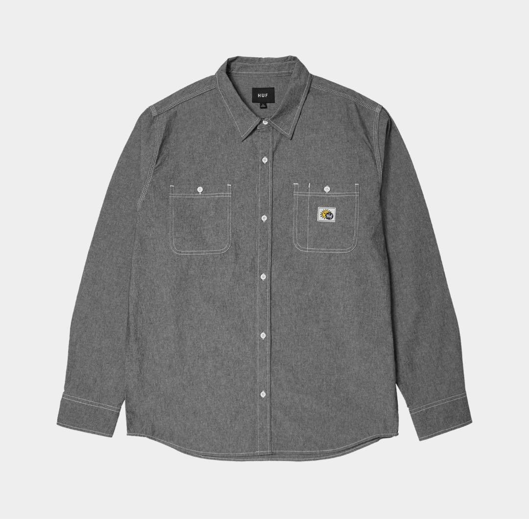 HUF TOTAL ECLIPSE CHAMBRAY SHIRT 新品未使用　S