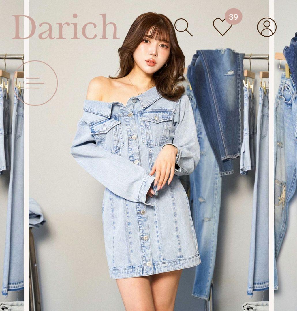 ワンショルデニムミニワンピースワンピース