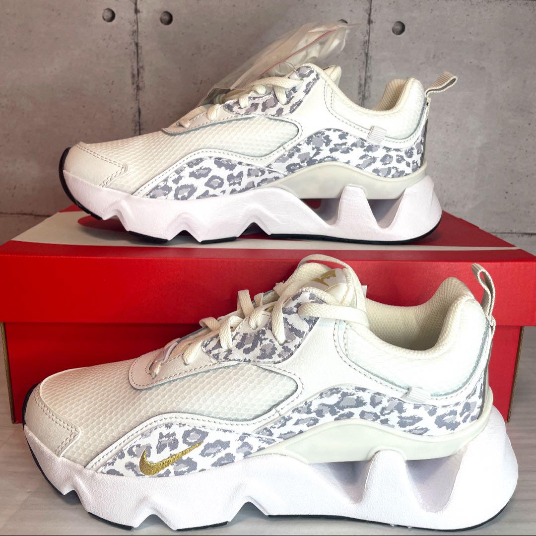 NIKE RYZ365 2 厚底　23.5cm ホワイト　ヒョウ柄　アニマル柄