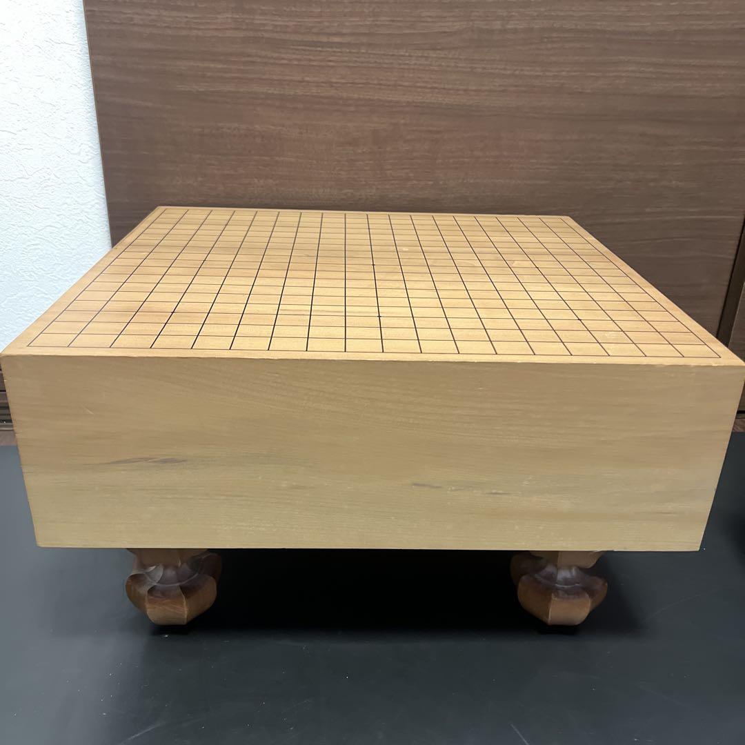 囲碁盤　囲碁　ヘソ有り　脚付き　碁石付き　最高級
