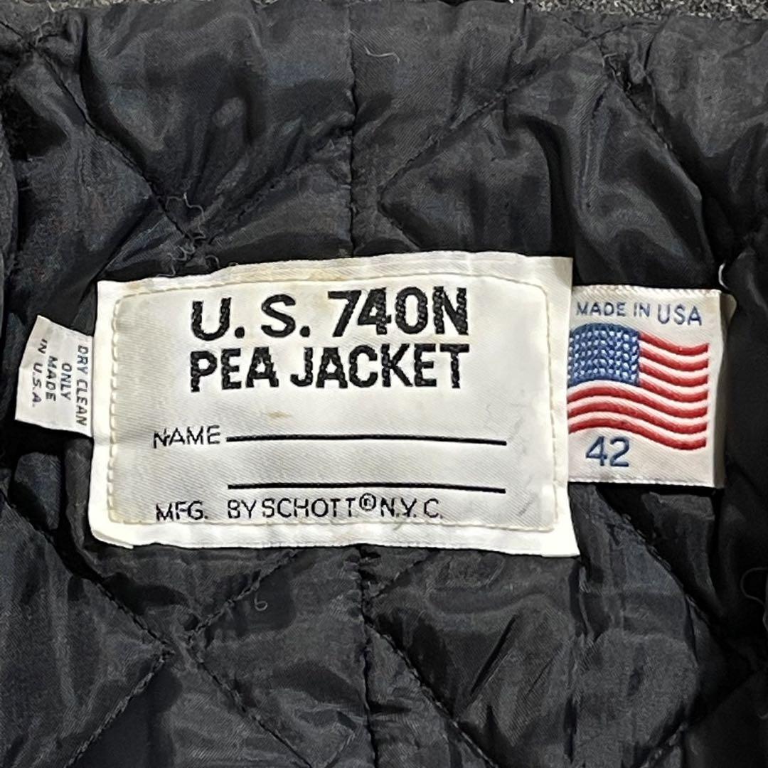 ショット U.S. 740N Pea Jacket サイズ42 グレー
