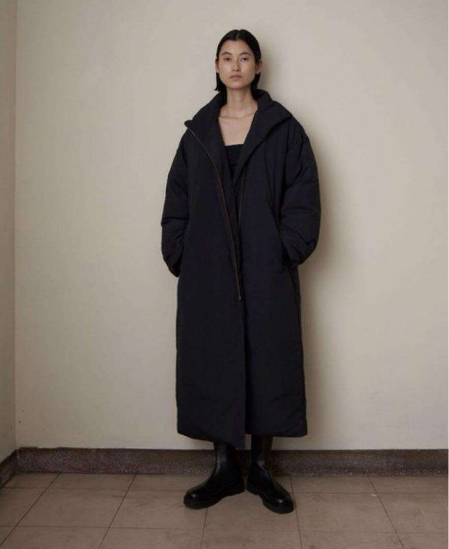 enof warm long coat black ダウン✴︎M✴︎イナフ