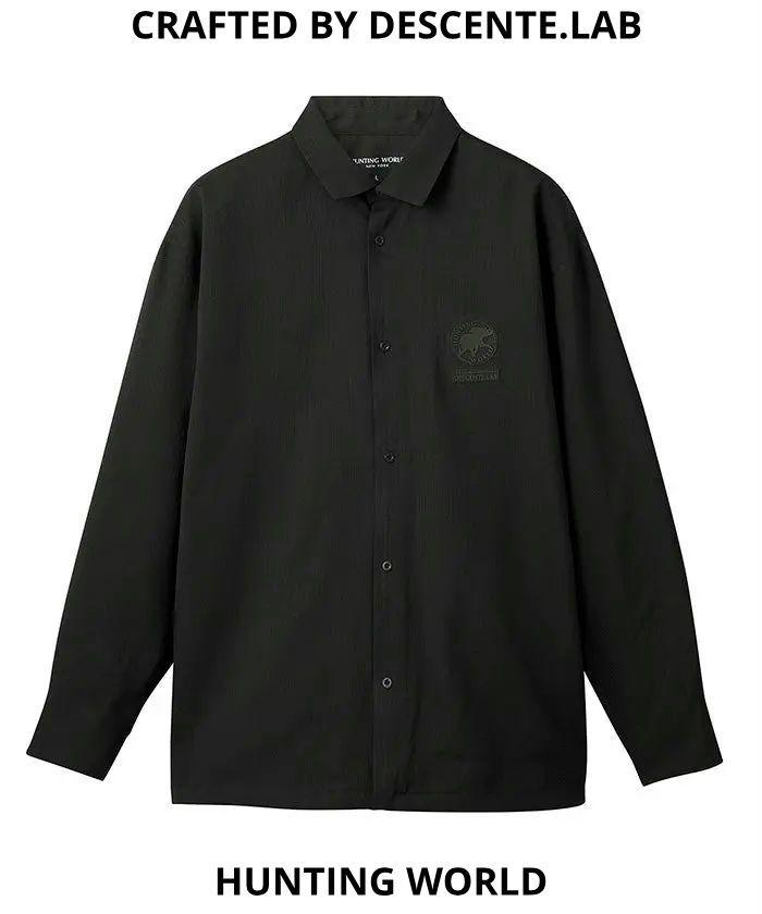 DESCENTE.LAB ハンティングワールド シンセティックリネン シャツ 黒