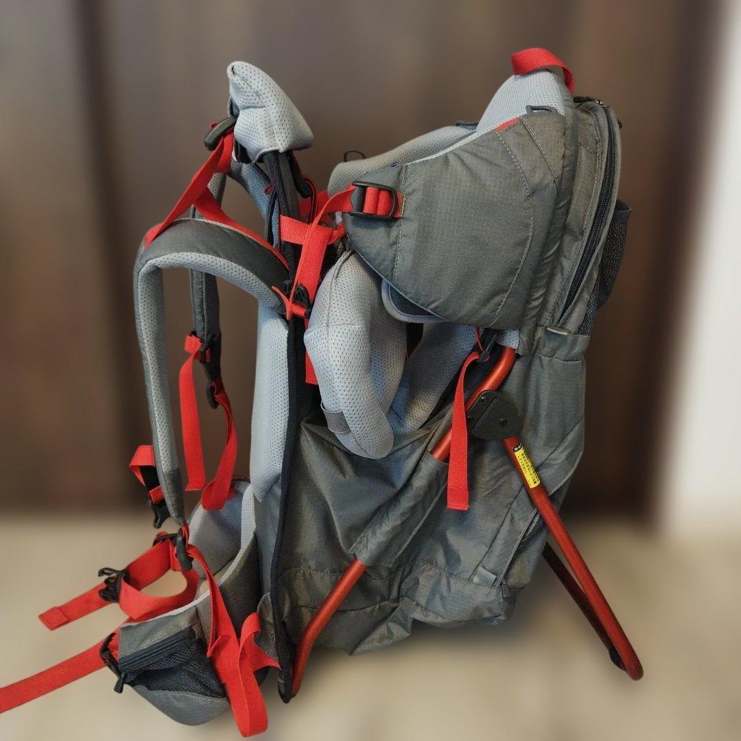 mont-bell ベビーキャリア グレー 赤いアクセントmontbell