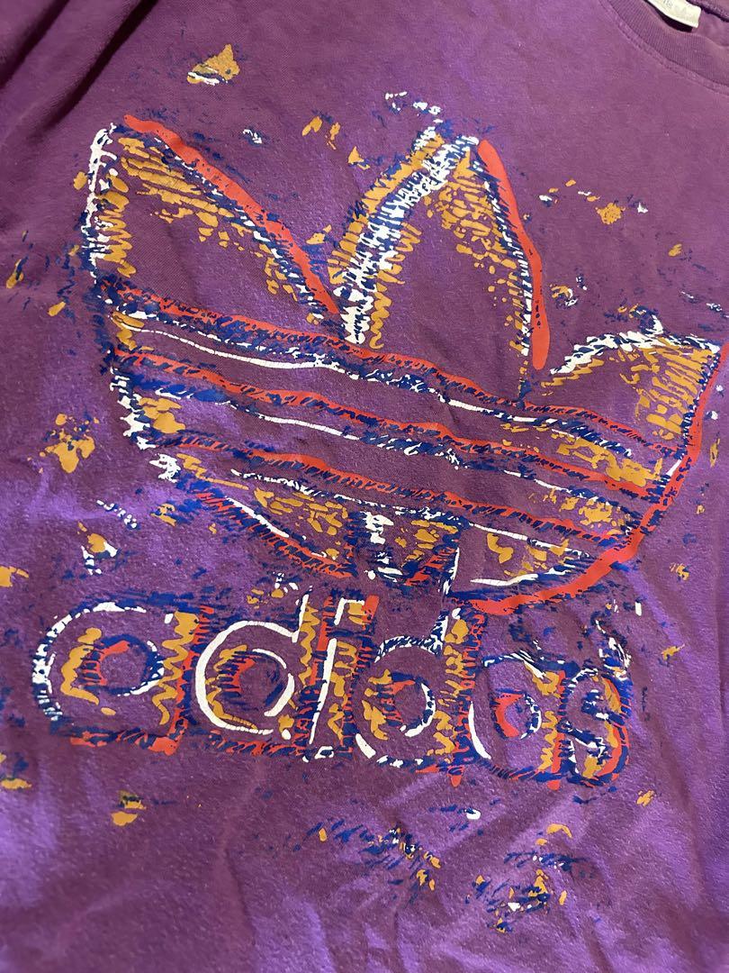 70s 80s アディダス ビンテージ　Tシャツ　パープル　ユニセックス