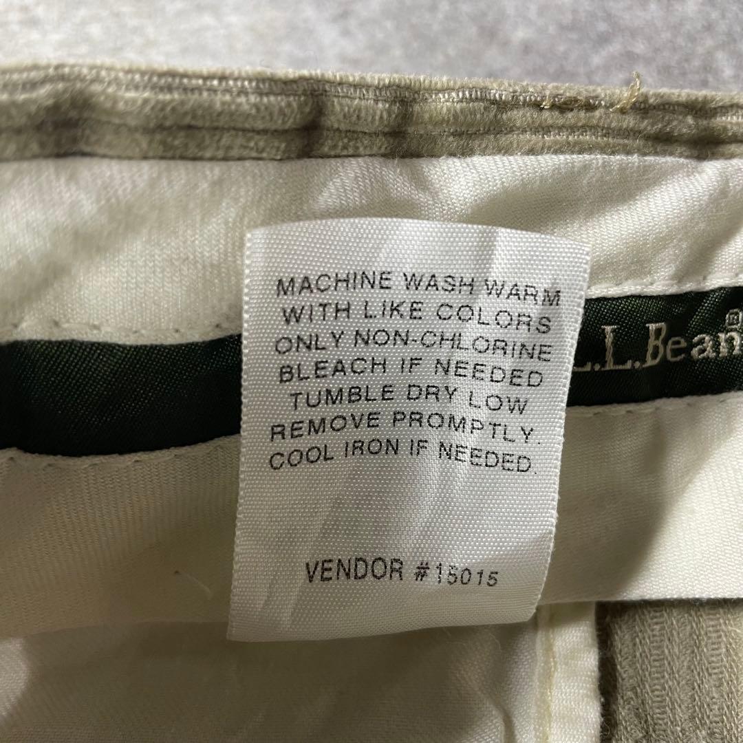 W36★古着 エルエルビーン LLBEAN コーデュロイ パンツ メンズ 太畝 ベージュ系 カーキ 23oct12 中古 ボトムス ロング 00s BEAN POLE(ビーンポール) コーデュロイ パンツ （ 34 5 ） W36