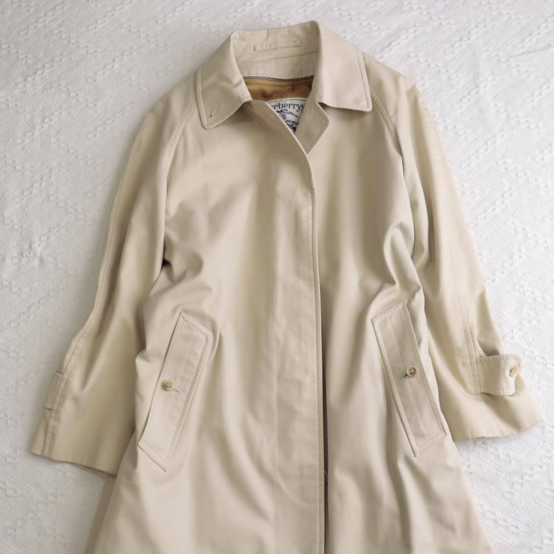 王道ノバチェック！Burberry's　ロングコート　ライナー付き　Mサイズ