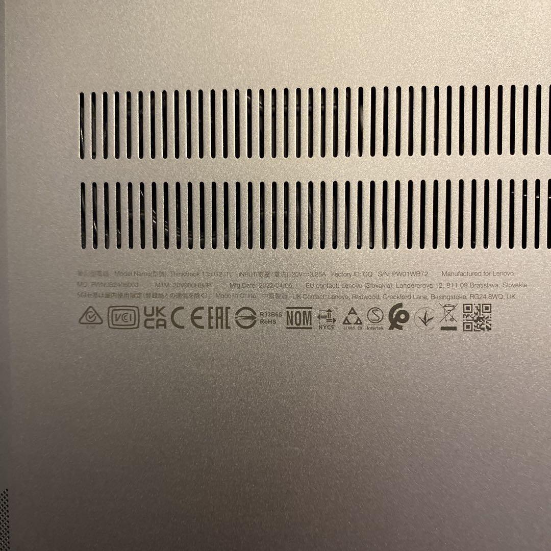 Windowsノート本体 Thinkbook 13S G2 ITL