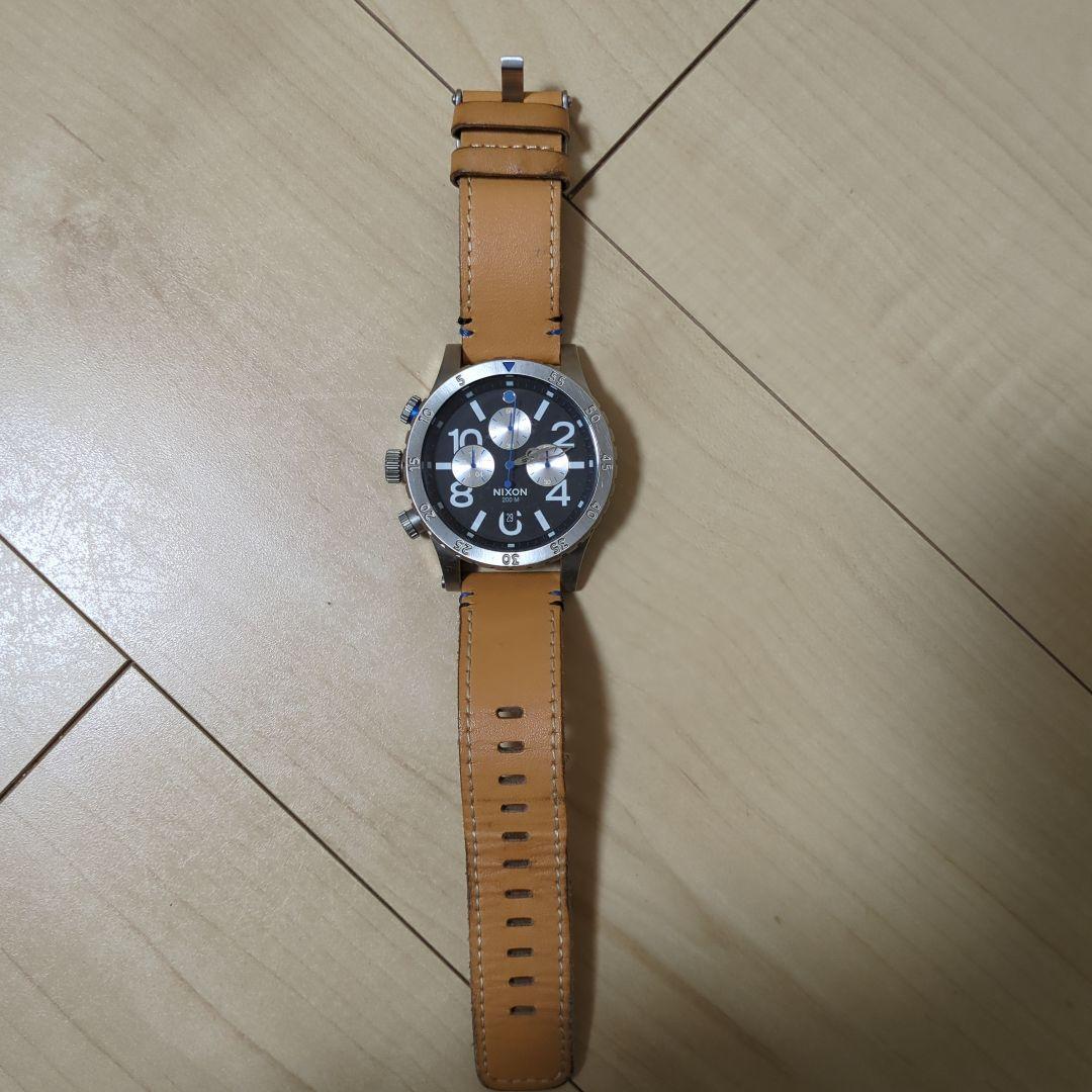 NIXON クロノグラフ 腕時計 ブラック/ブラウン 約42mm
