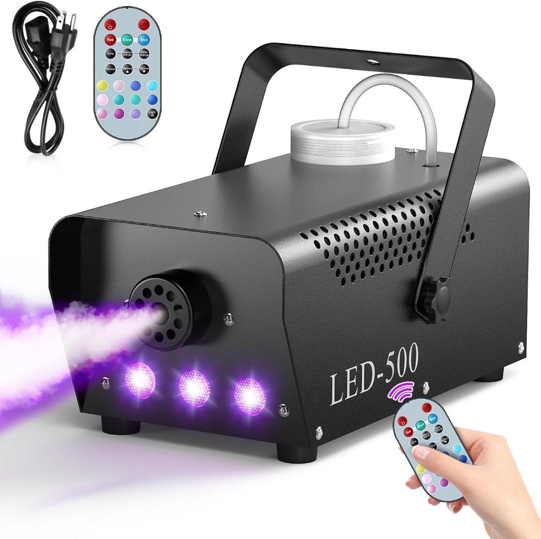 フォグマシン 500W スモークマシン LEDライト パーティー イベント
