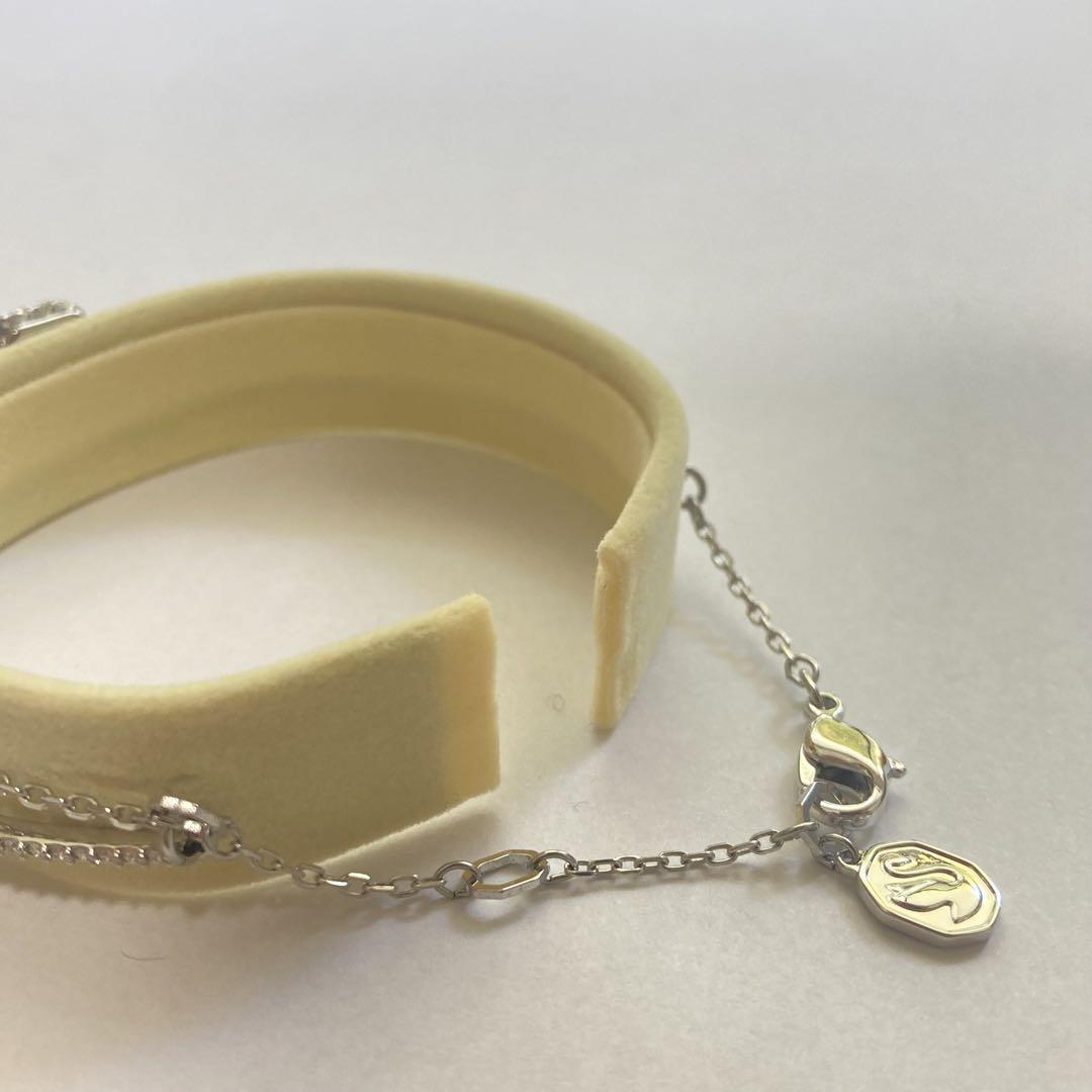 【SWAROVSKI】スワロフスキー Stilla ブルーバングル クロス付き