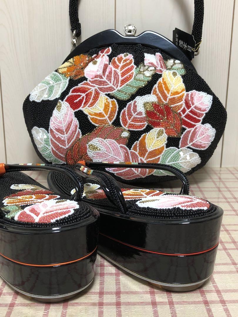 ビーズバッグ 手刺繍 パーティバッグ 洋装 和装 総ビーズ 草履