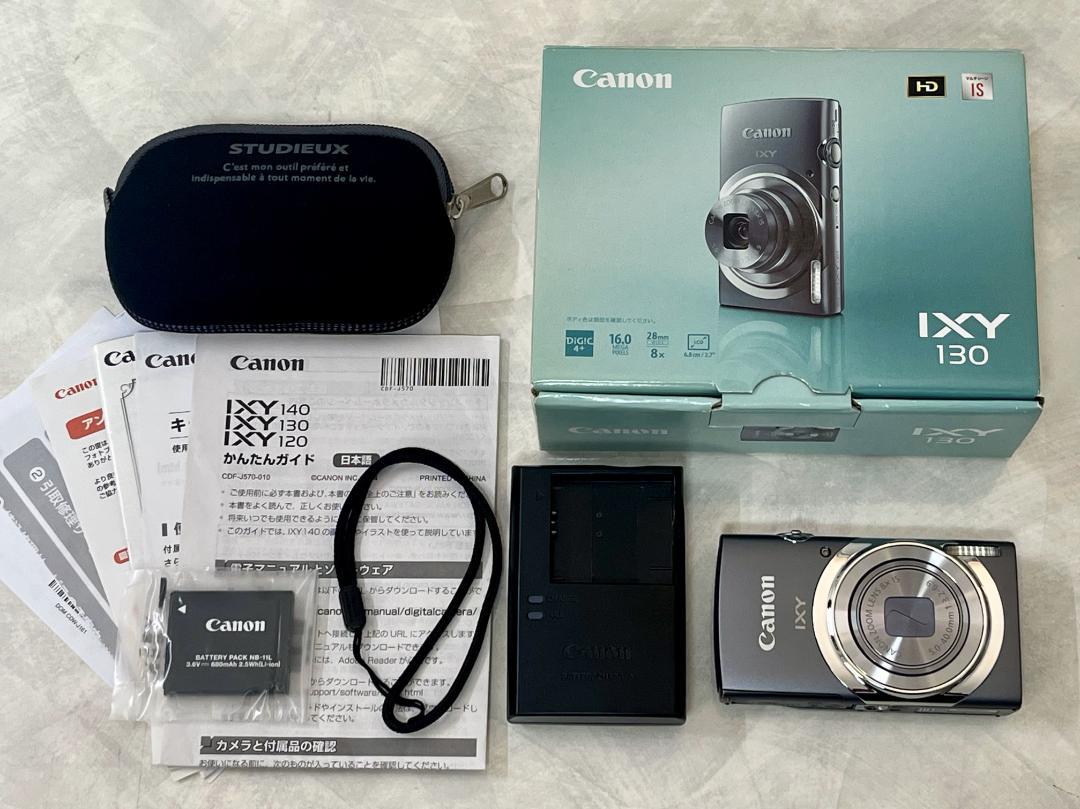 【美品】Canon IXY130 コンパクトデジタルカメラ（グレー）