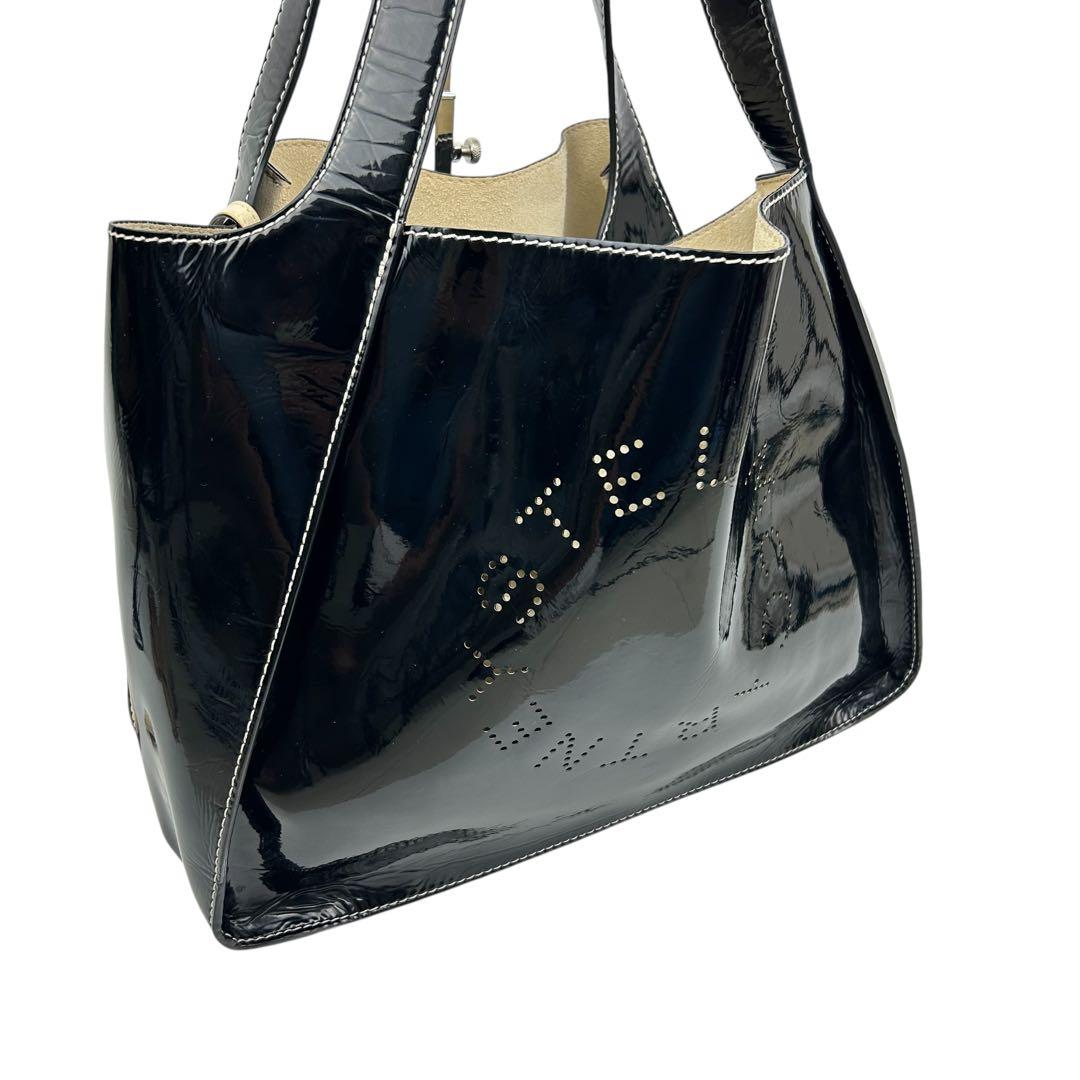 ステラマッカートニー サークルロゴ パンチング トートバッグ ポーチ付