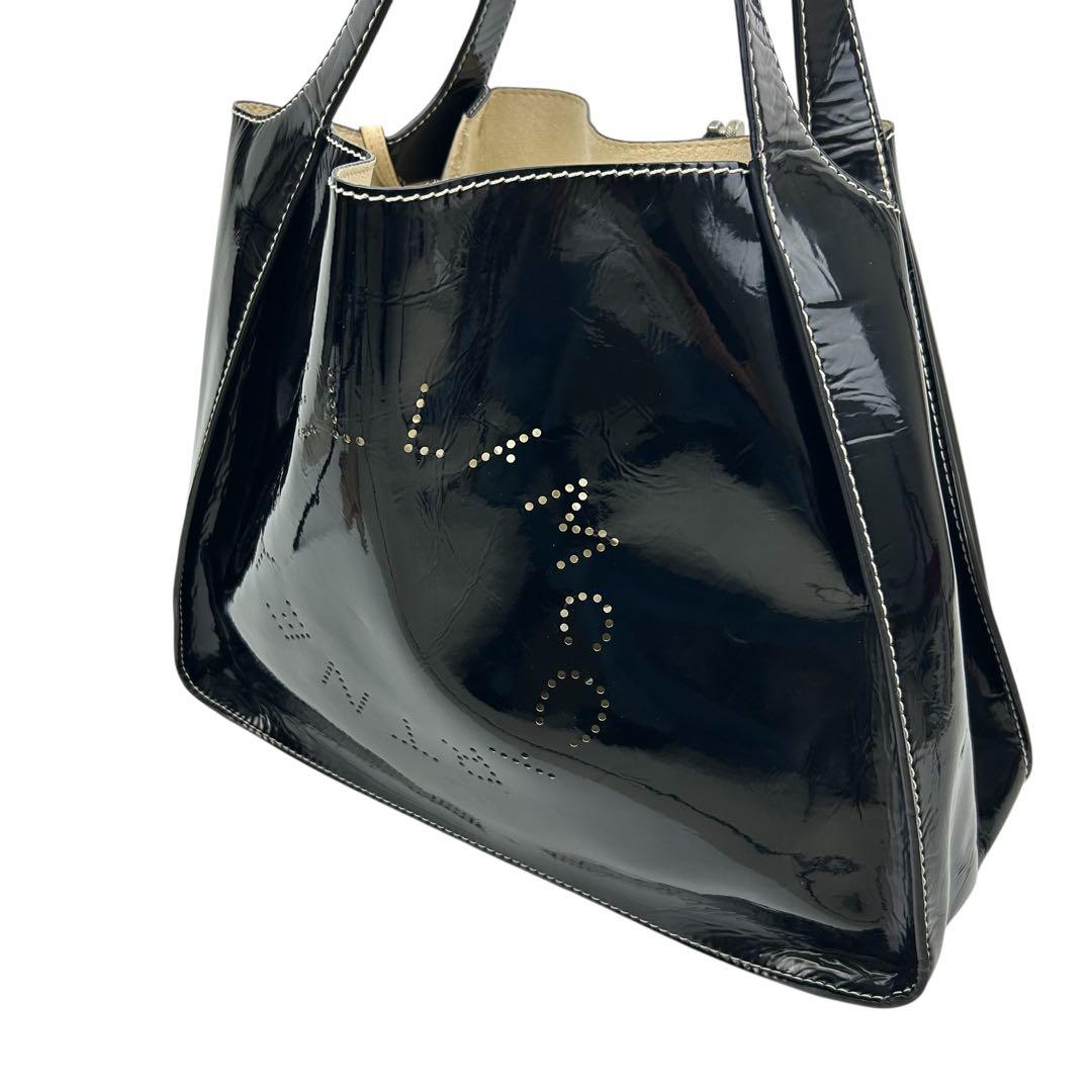 ステラマッカートニー サークルロゴ パンチング トートバッグ ポーチ付