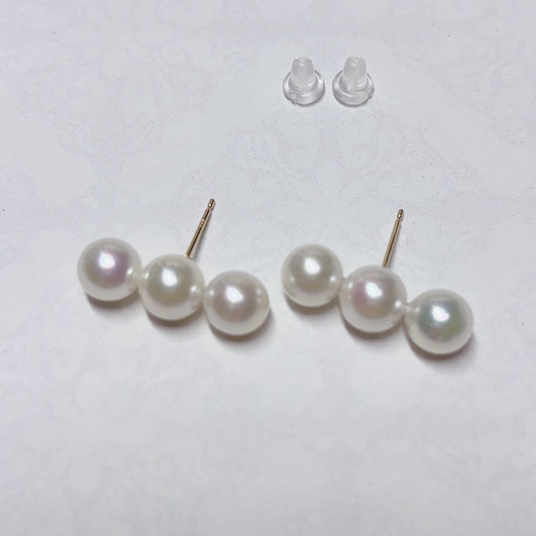 【K18パールピアス】