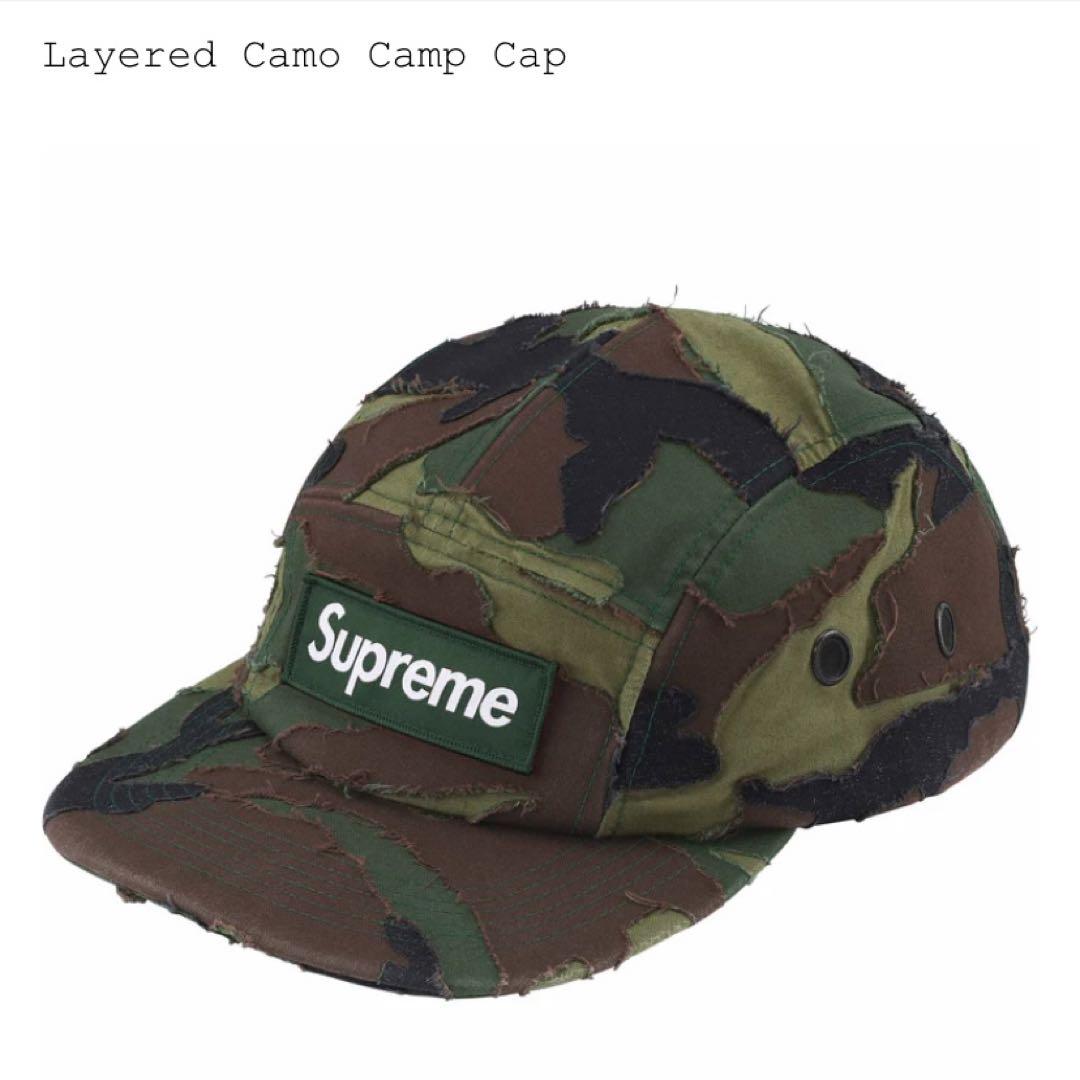 帽子 Supreme Layered Camp Cap Woodland Camo