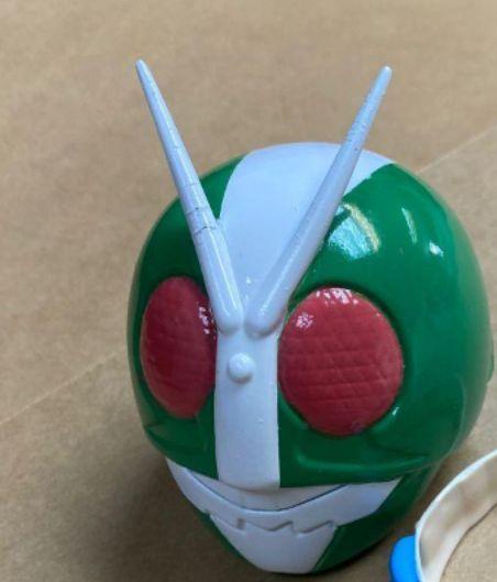 仮面ライダー　面取れ　25㎝ 新仮面ライダー　パチ ヘルメット付属品 緑