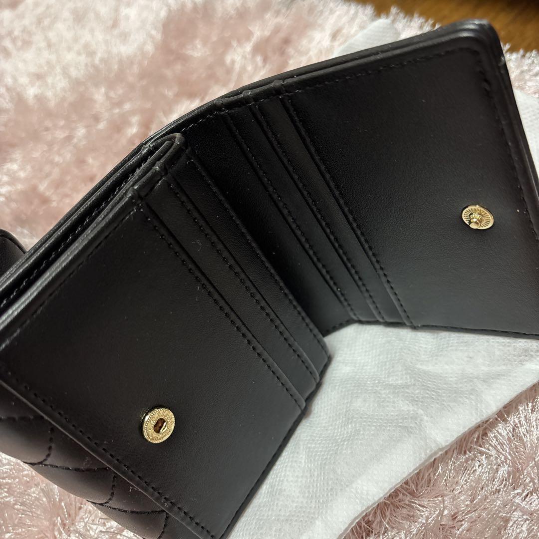 MARY QUANT 黒 三つ折り財布 Mary Quant 黒 三つ折り財布