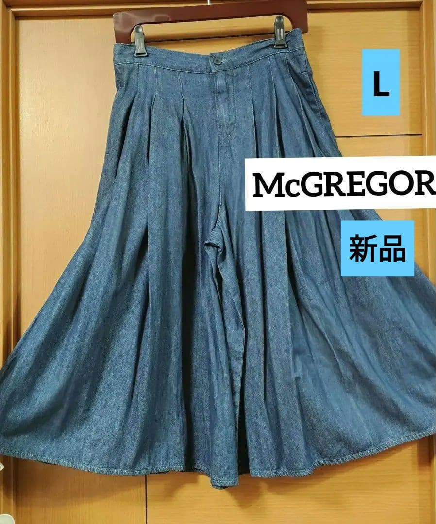 マックレガー タックデニムキュロットスカート11ネイビーL McGREGOR