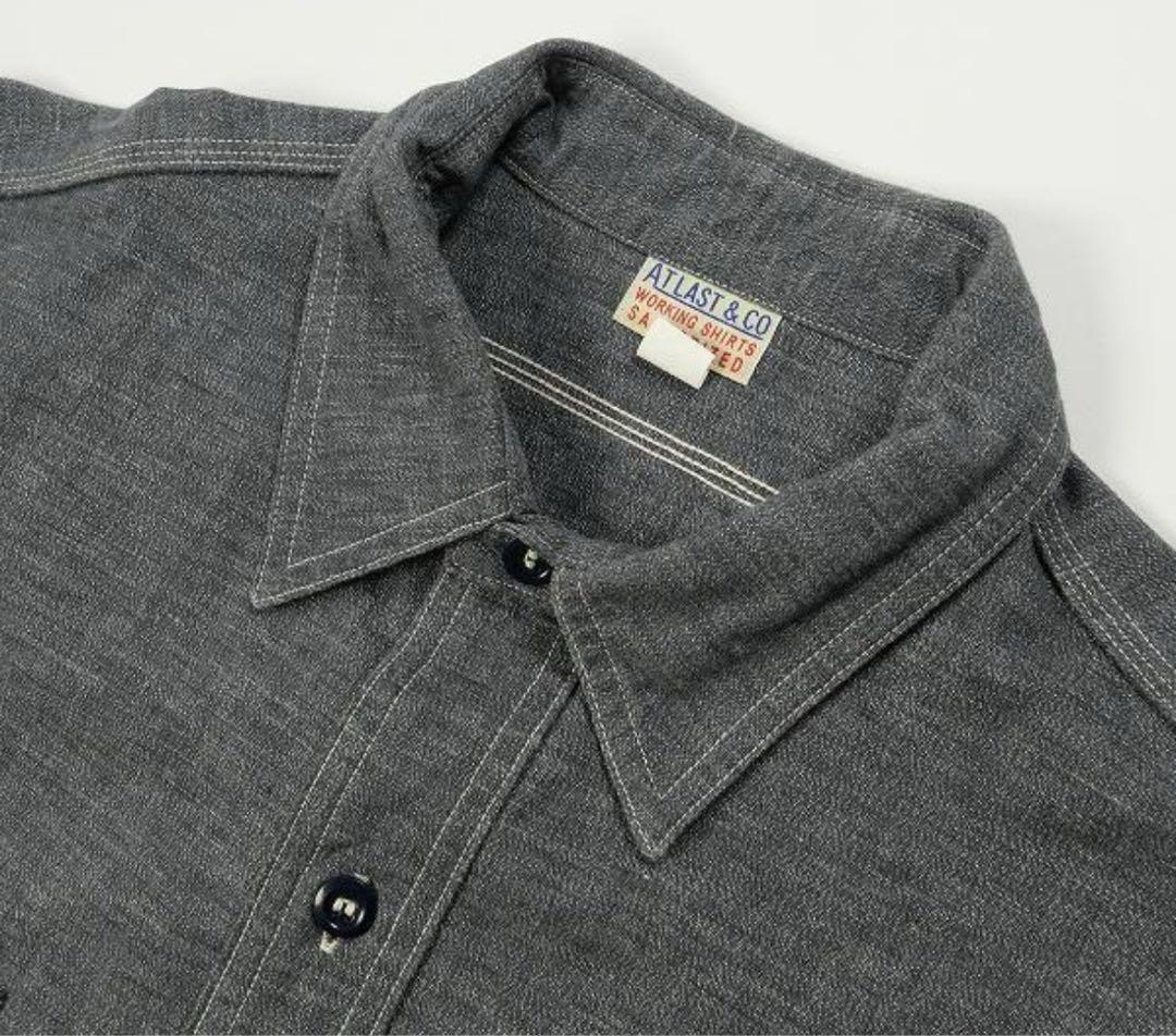 アットラスト 21SS ブラックシャンブレーシャツ