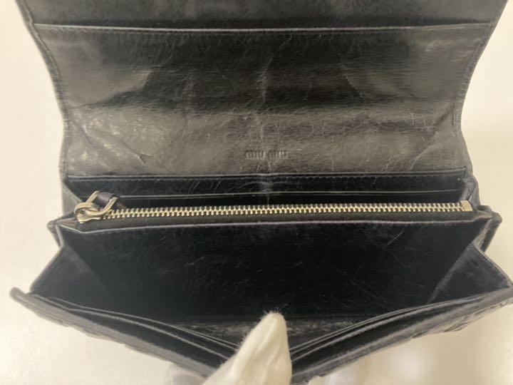 2022春夏 ミュウミュウ 長財布 miumiu sk5UH-m50509536372 お買い得低価