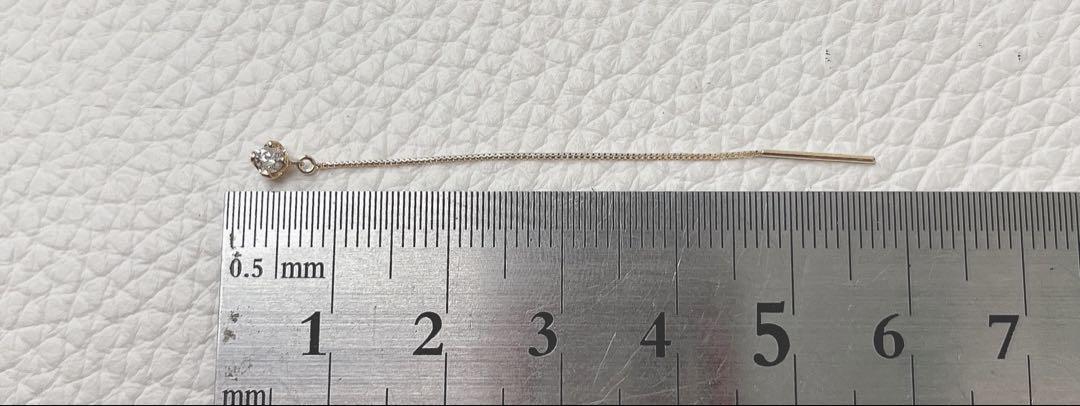 K18 18金 ダイヤモンド　アメリカンピアス　新品