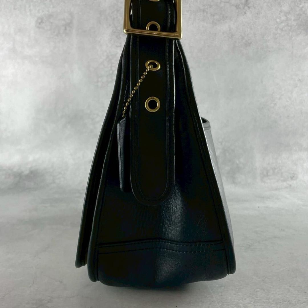 極美品 COACH コーチ 9338 ショルダーバッグ ターンロック 黒