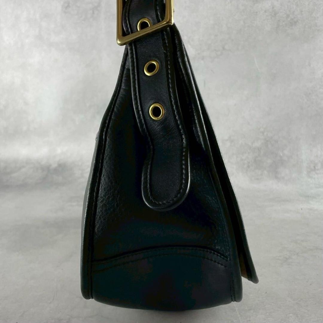 極美品 COACH コーチ 9338 ショルダーバッグ ターンロック 黒