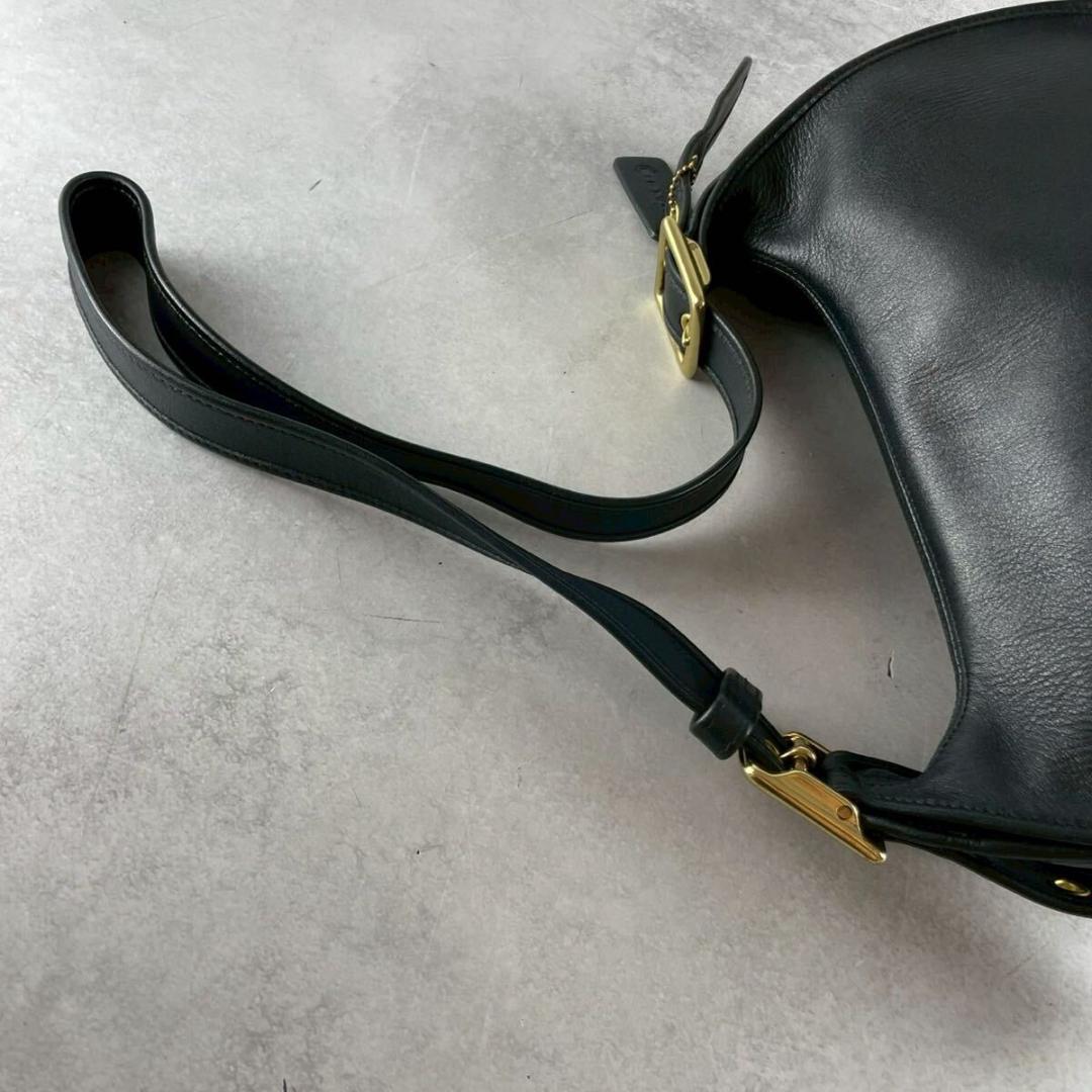 極美品 COACH コーチ 9338 ショルダーバッグ ターンロック 黒