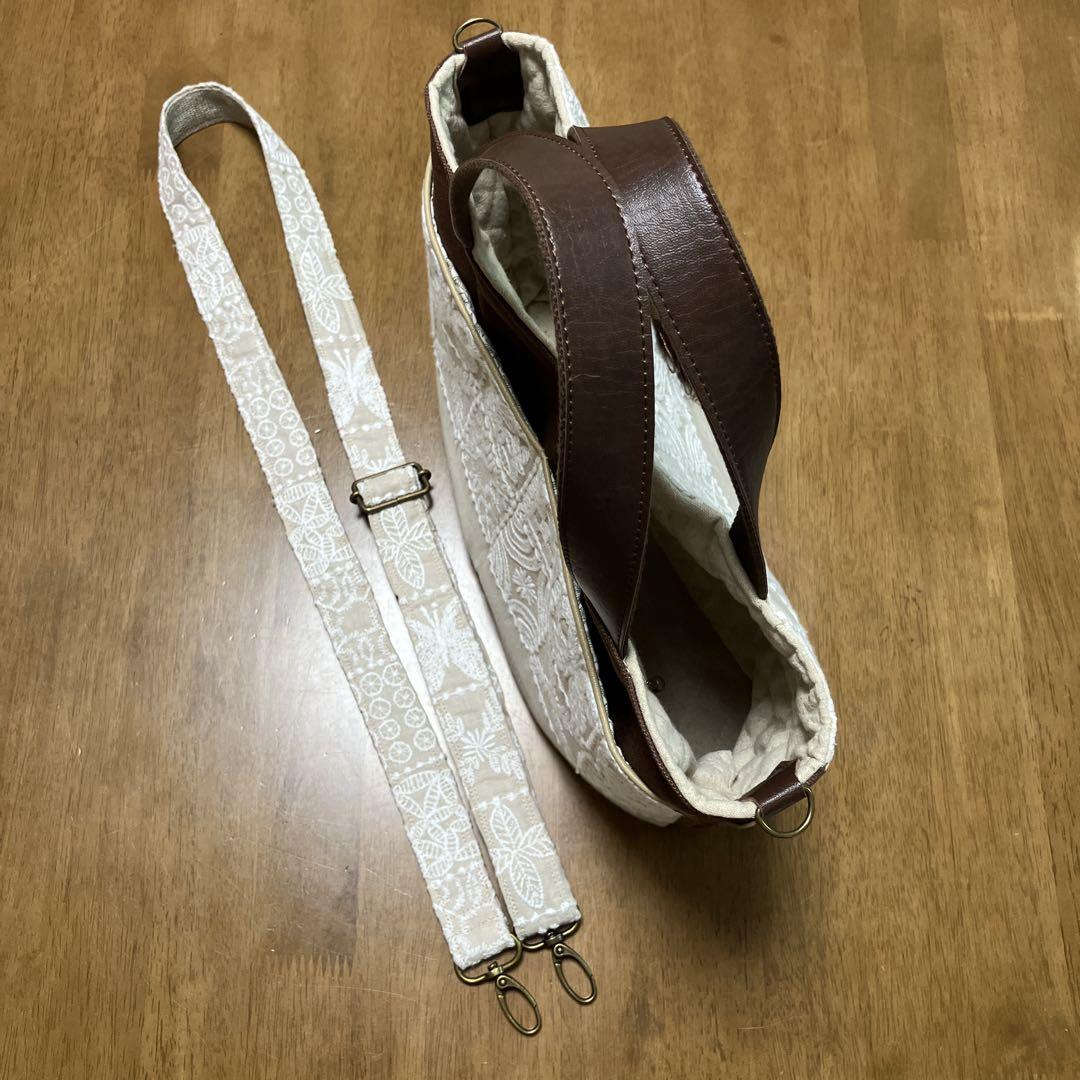 ミナペルホネン⚮フォレストタイル( light beige )2wayバッグ