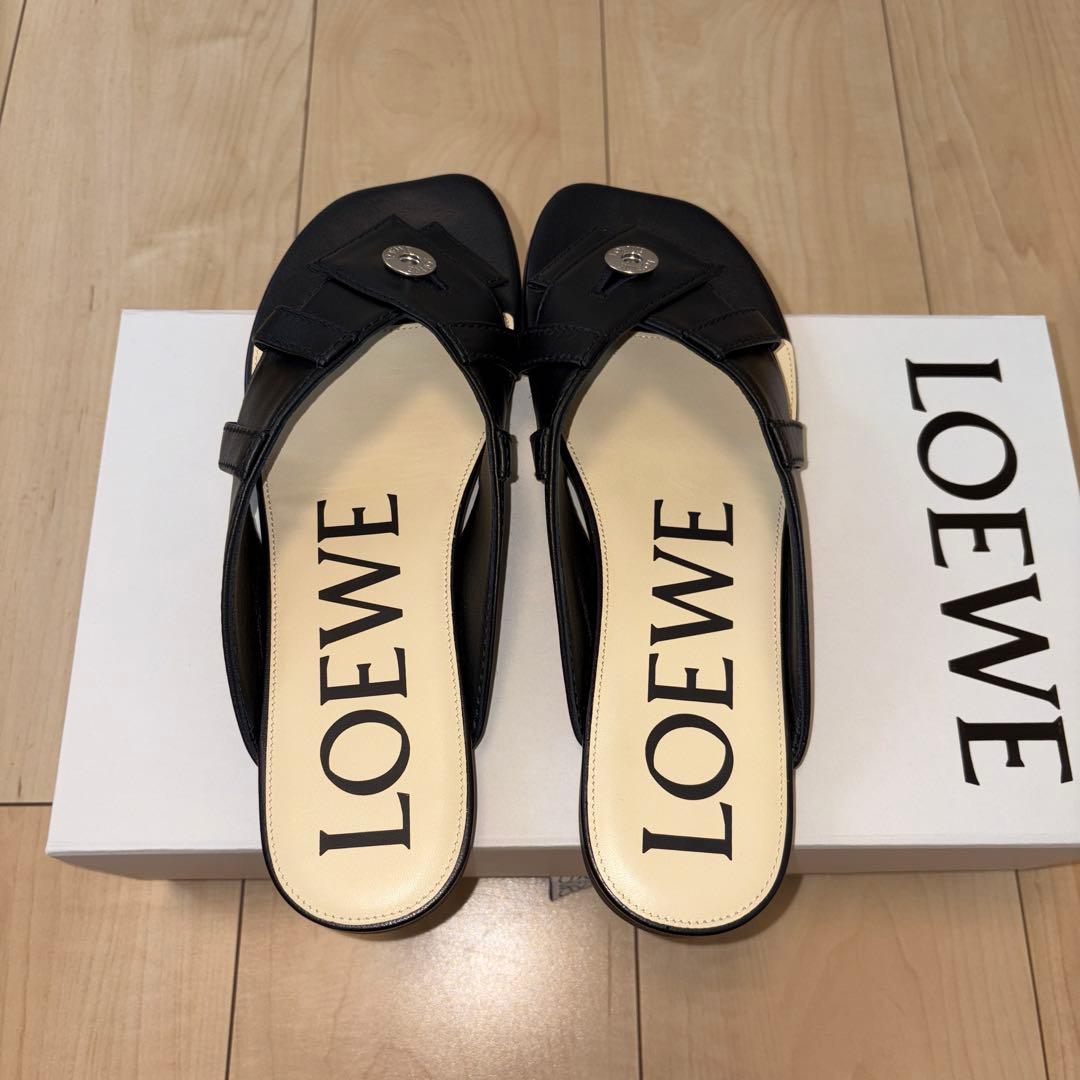ロエベ LOEWE サンダル ブラック L814465X79 37（約24cm）