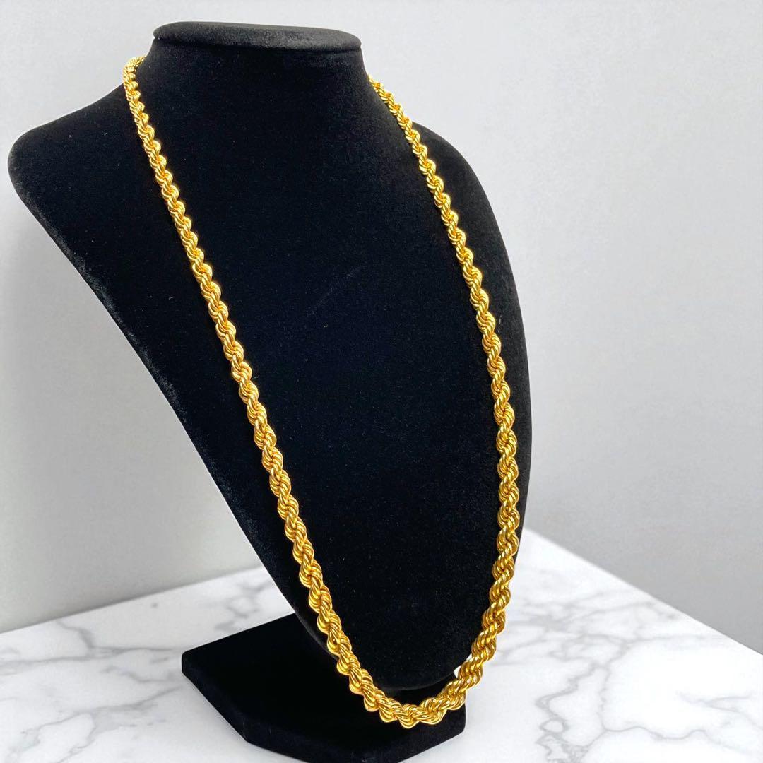 Dior ディオール ヴィンテージ ツイストロングチェーン ゴールド 1-29