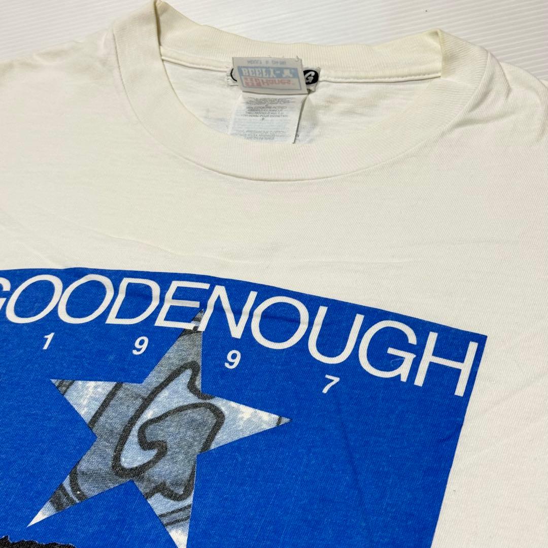 グッド イナフ 7周年記念 グラフィック Tシャツ ホワイト/ロイヤル 90s