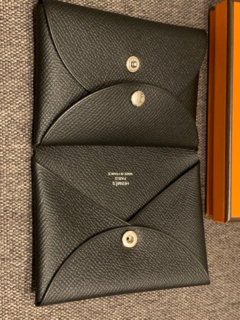 新品　エルメス　HERMES コインケース 黒 レザー　ガルヴィデュオ