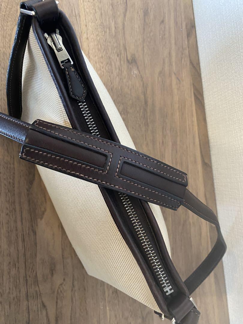 エルメス HERMES ベルランゴ PM トワルアッシュショルダーバッグ HERMES - 本物 エルメス HERMES ベルランゴ PM トワルアッシュ