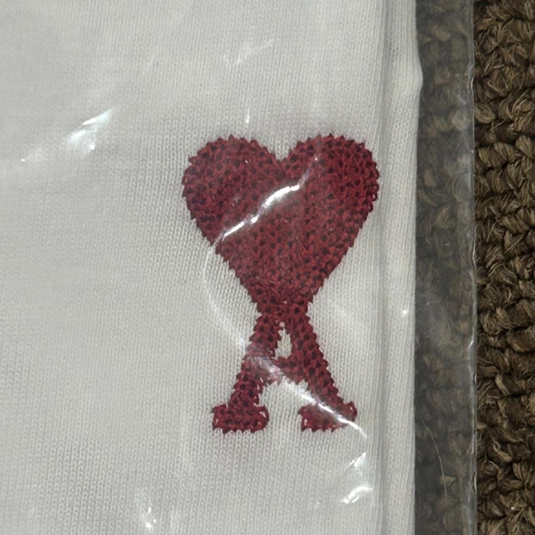 新品未使用！アミパリス Tシャツ M 男女兼用 ホワイト 正規品 ロゴ刺繍