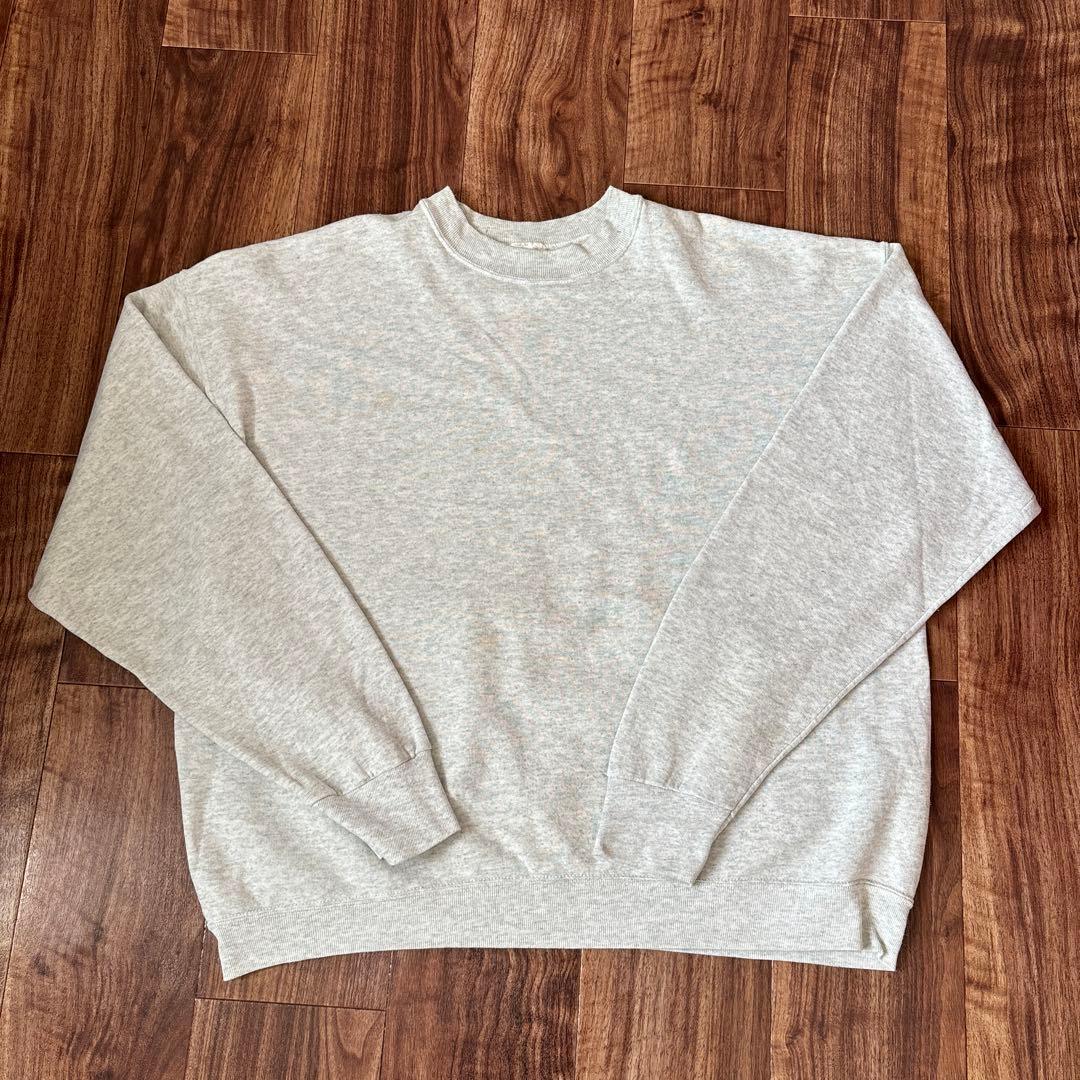 グレー 長袖 トレーナー・スウェット　無地スウェット　大きめ　アメリカ輸入　古着