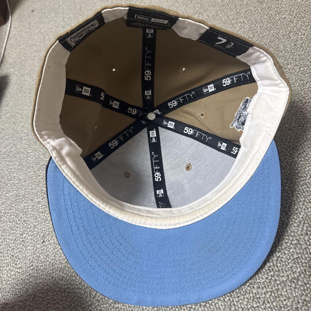 NEW ERA 59FIFTY キャップ 7 3/8 ベージュ/ネイビー