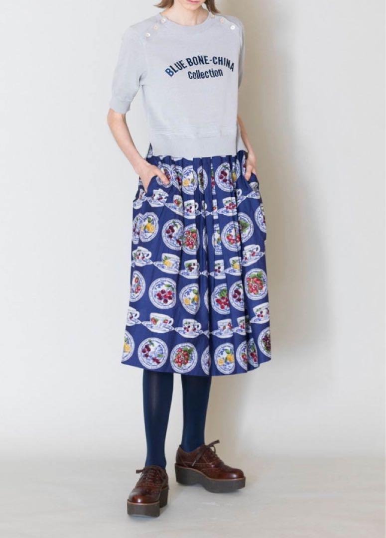 未使用ジェーンマープル KnitandBlue bone-china dress